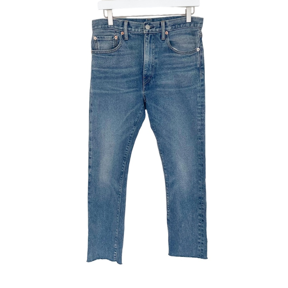 Levi’s 505CT Straight Leg Jeans High Rise Raw Hem No Back Patch